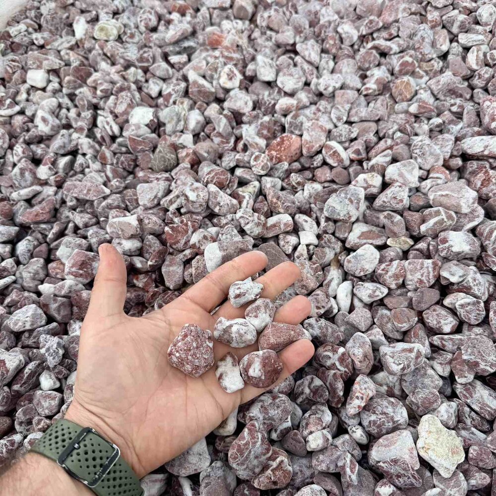 Red Decorative Marble Stones 1 Ton for Garden and Yard