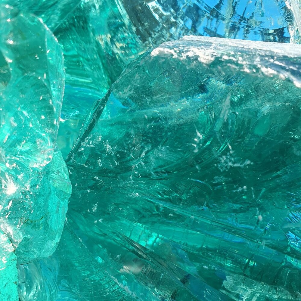 Green-Turquoise Decorative Glass Stone - Price per 1 kg