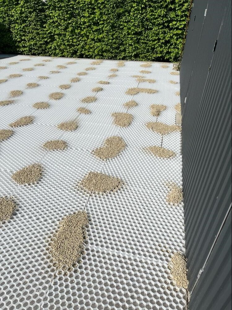 TRAFFIC Gravel Stabilization Grid with Geotextile 117.6 x 76.4 x 3.2 cm - per Piece