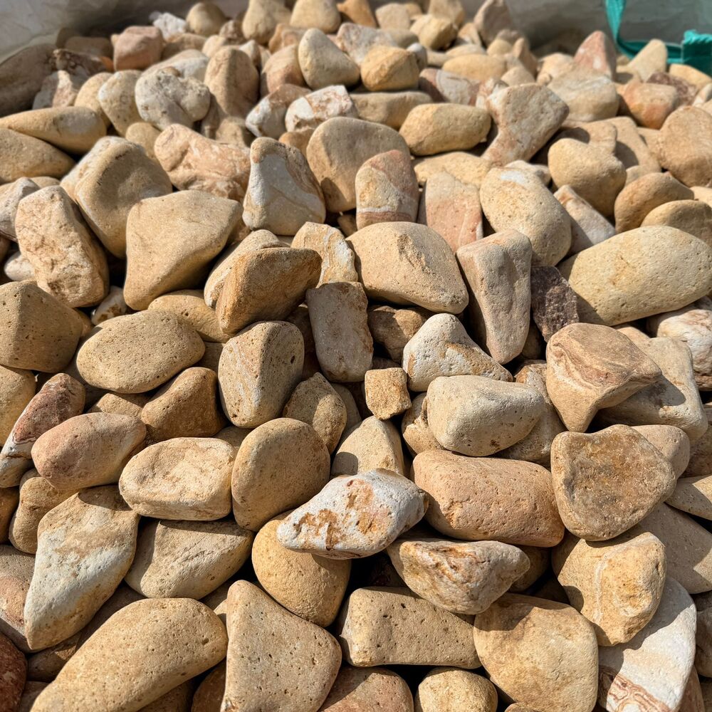 Beige Decorative Sandstone Pebbles 1 Ton for Garden and Yard