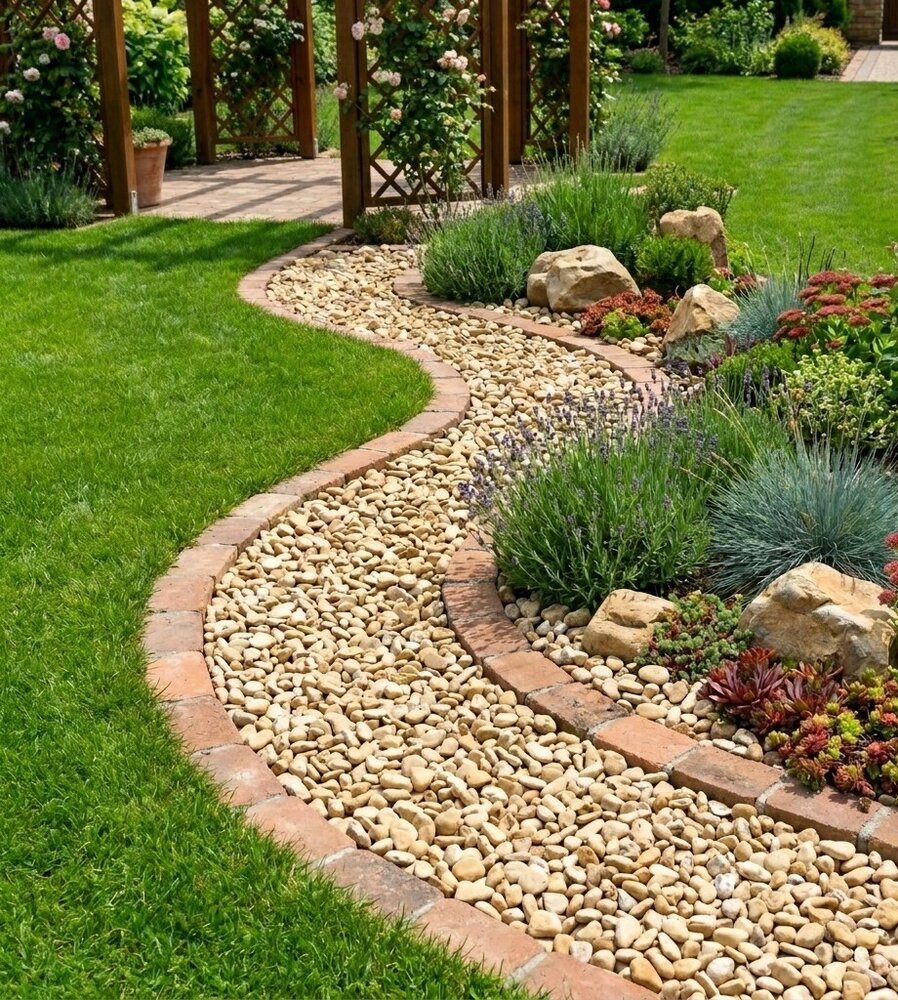 Beige Decorative Sandstone Pebbles 1 Ton for Garden and Yard