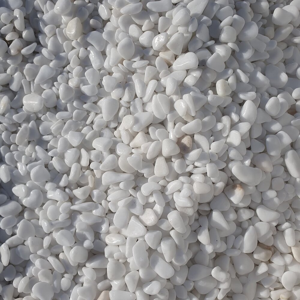 White Decorative Stones 0–1 cm for Stone Carpet 20 kg