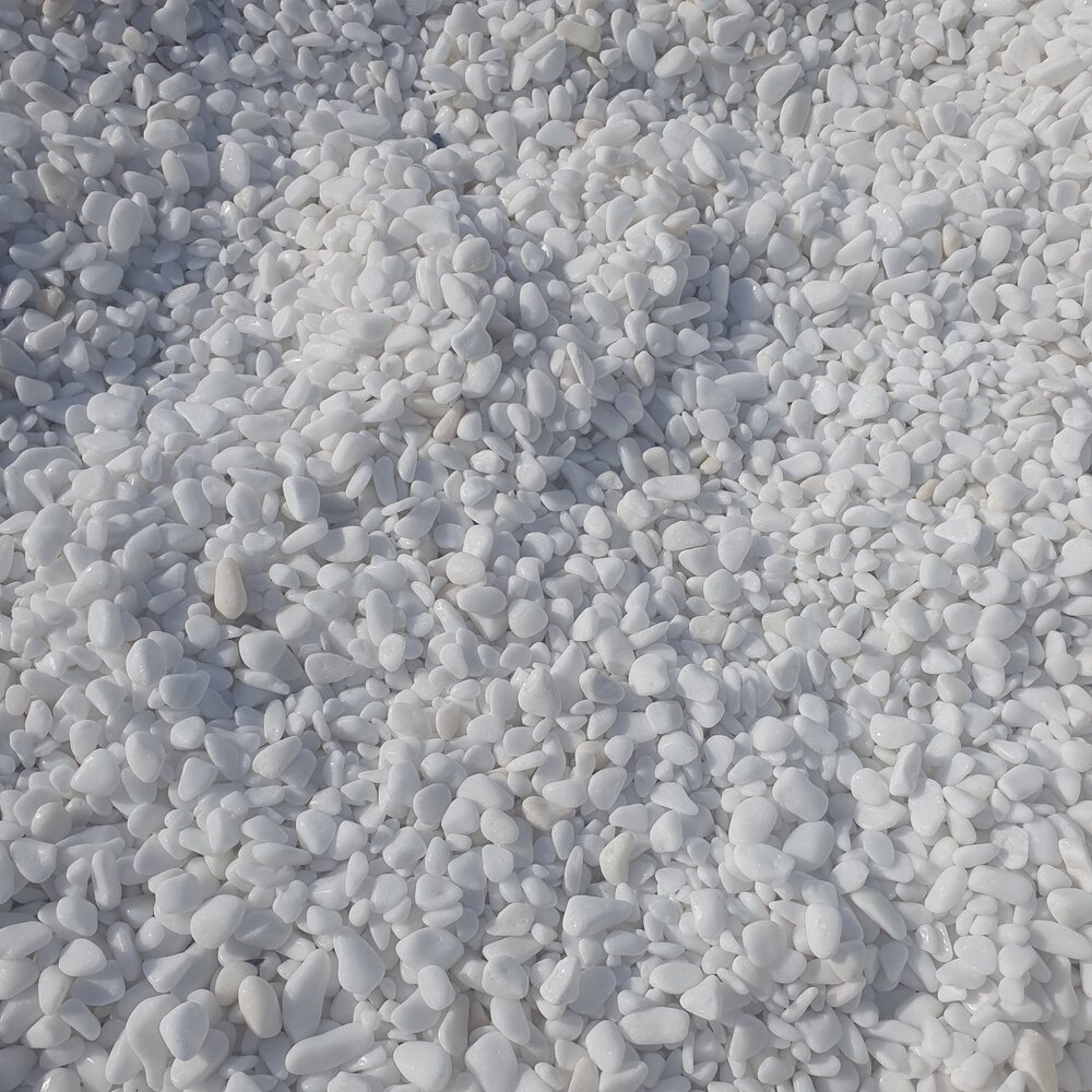 White Decorative Stones 0–1 cm for Stone Carpet 20 kg