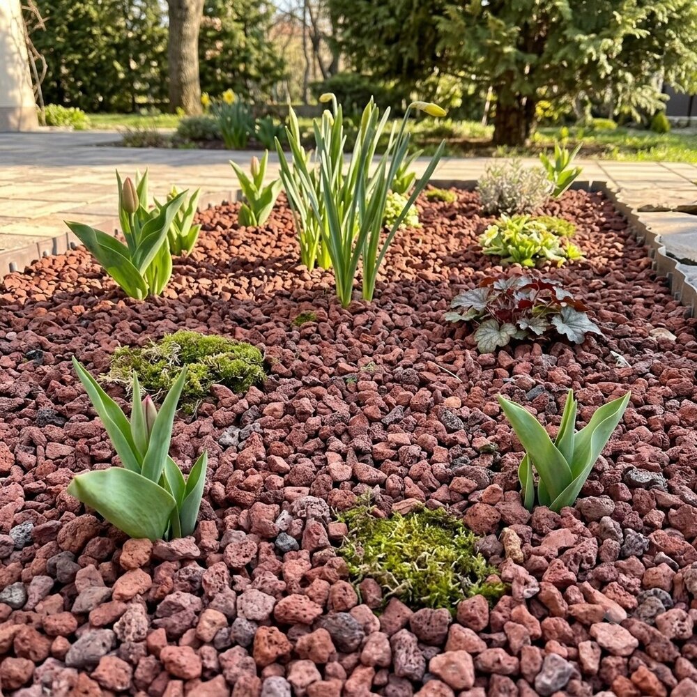 Red Volcanic Lava Gravel 10 kg for Garden and Mulching