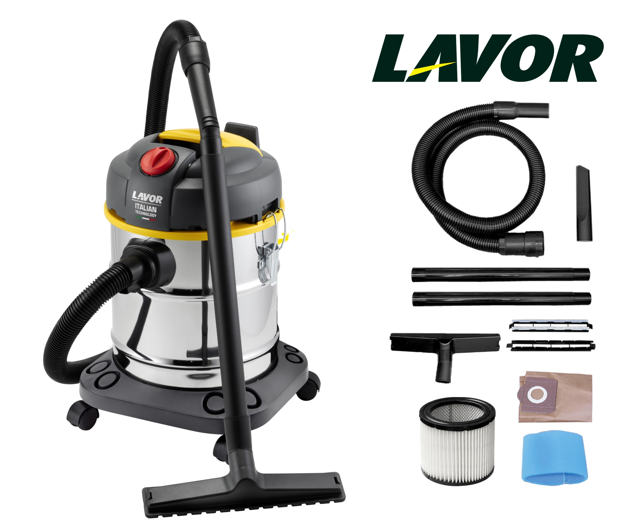 Професионална прахосмукачка за мокро и сухо почистване LAVOR WTP 20 X 20 л, 1400 W