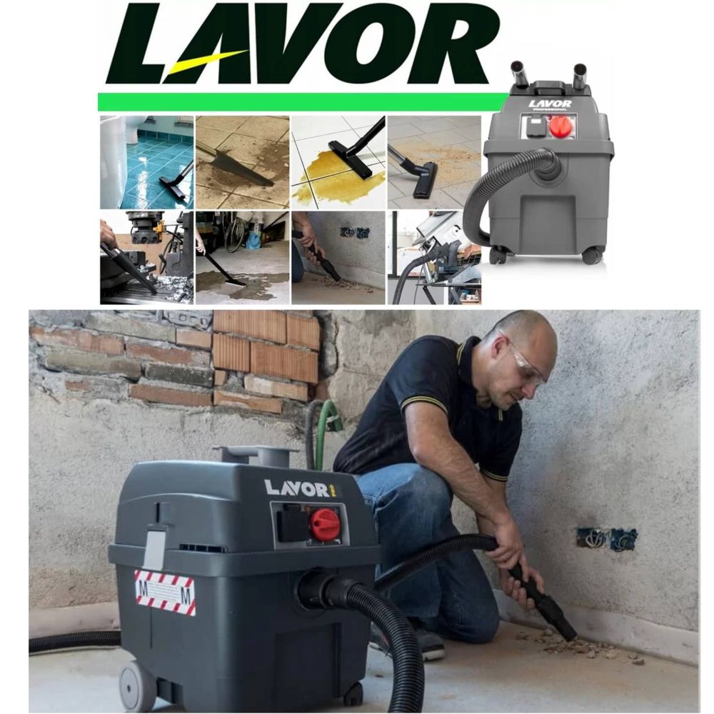 Професионална прахосмукачка LAVOR Pro Worker EM 30 л, 1400 W, автоматично почистване на филтъра
