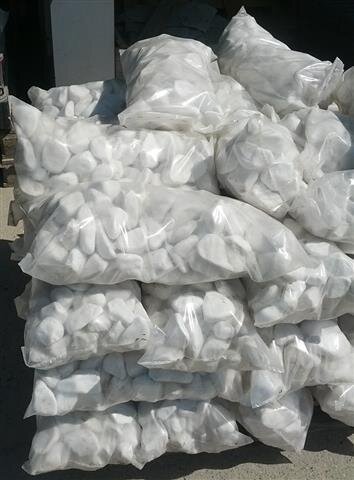 White Thassos Decorative Stones 8–13 / 10–25 cm, 20 kg