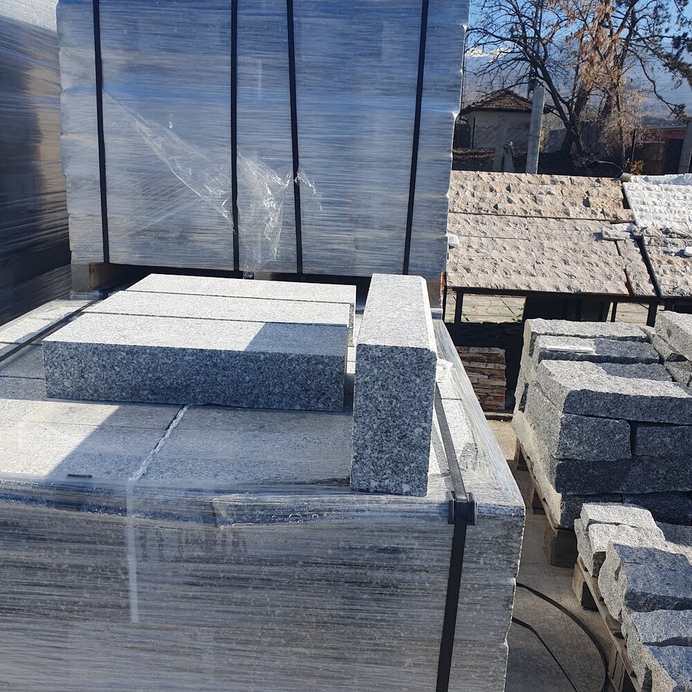Гранитен бордюр Хера 10×20×50 см, скосен 1L