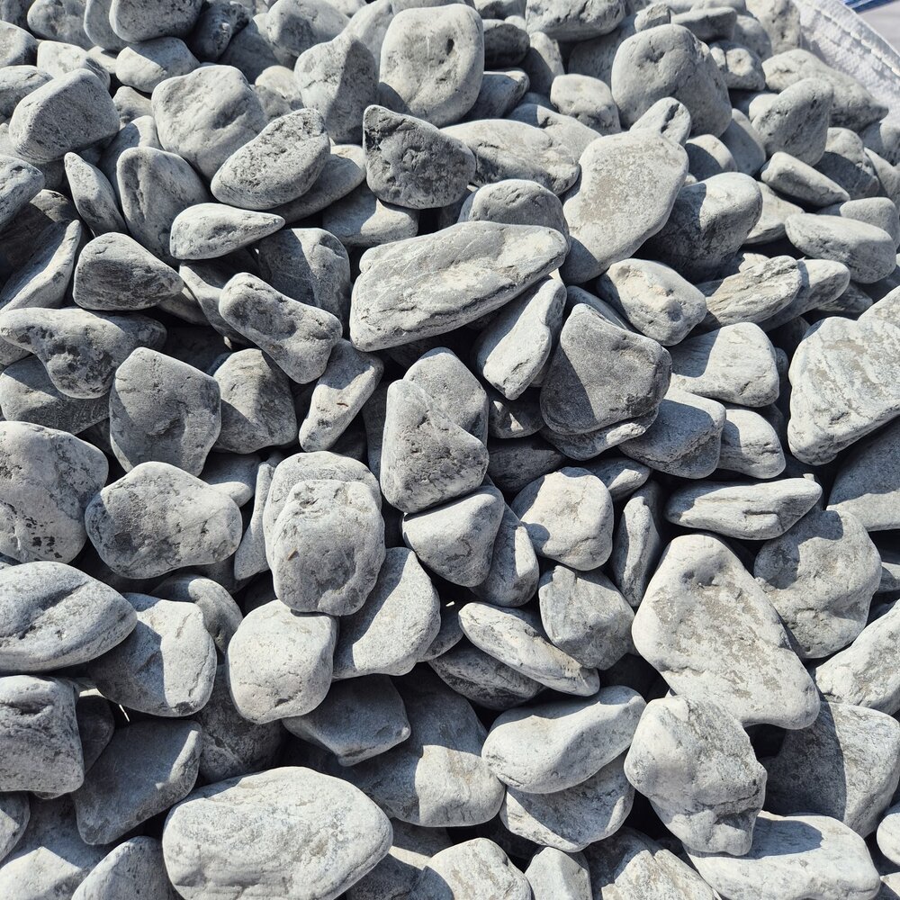 Silver Decorative Stones 1–3 / 3–6 / 6–10 cm, 20 kg