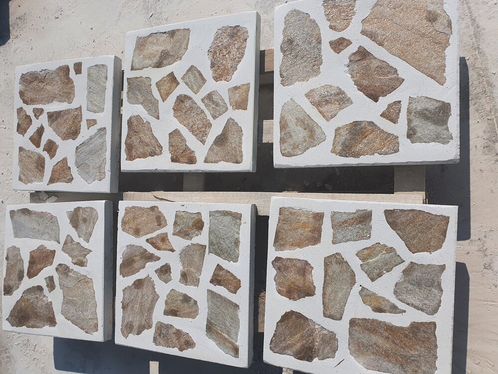 Sand-Gold White Standard Outdoor Paving Tile 40×40×4 cm – Price per Piece