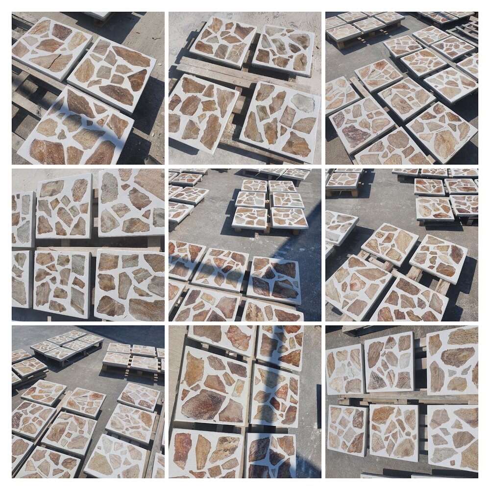 Sand-Gold White Standard Outdoor Paving Tile 40×40×4 cm – Price per Piece