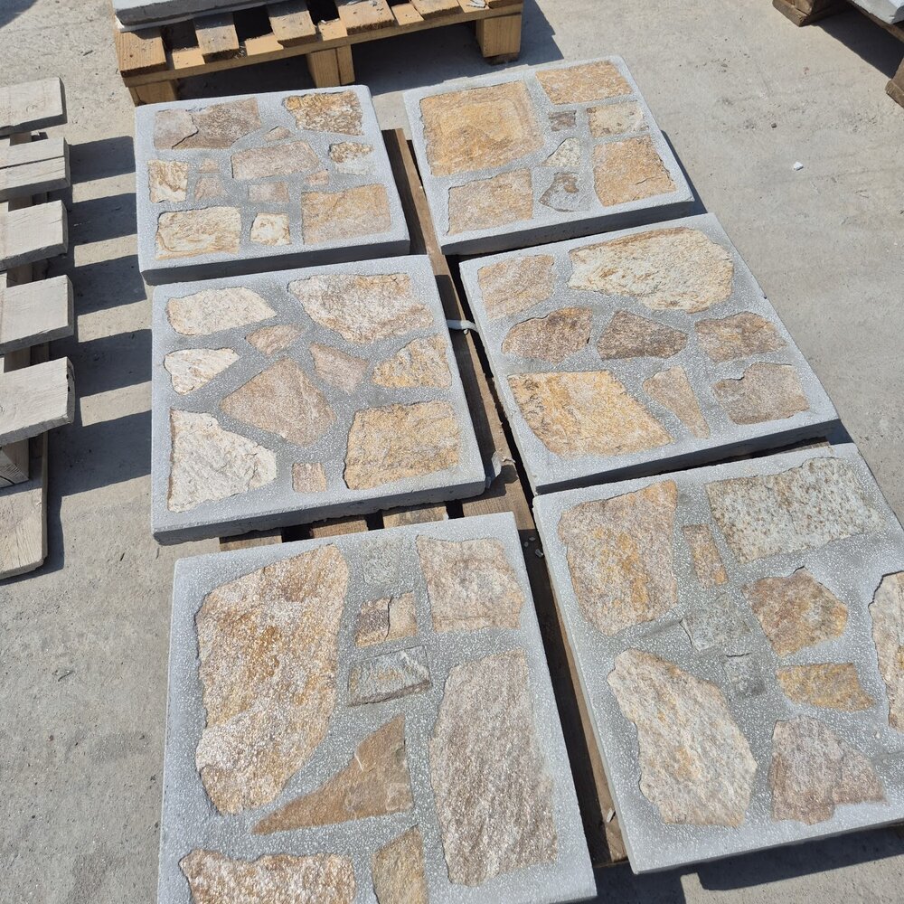 Външна плочка Пясъчнозлатист Стандарт 40×40×4 см – цена/бр.
