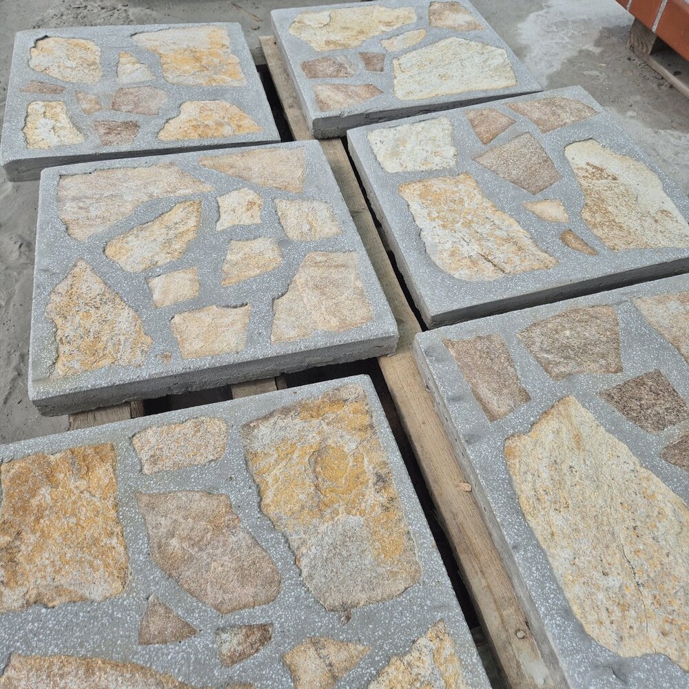 Sand-Gold Standard Outdoor Paving Tile 40×40×4 cm – Price per Piece