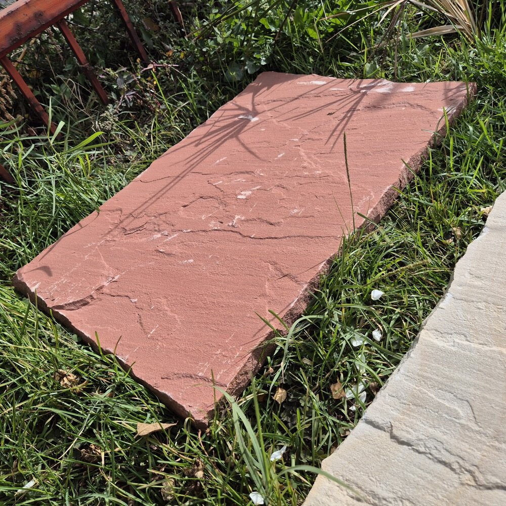 Градинска стъпка от червен пясъчник 60×40×3 см – цена/бр.