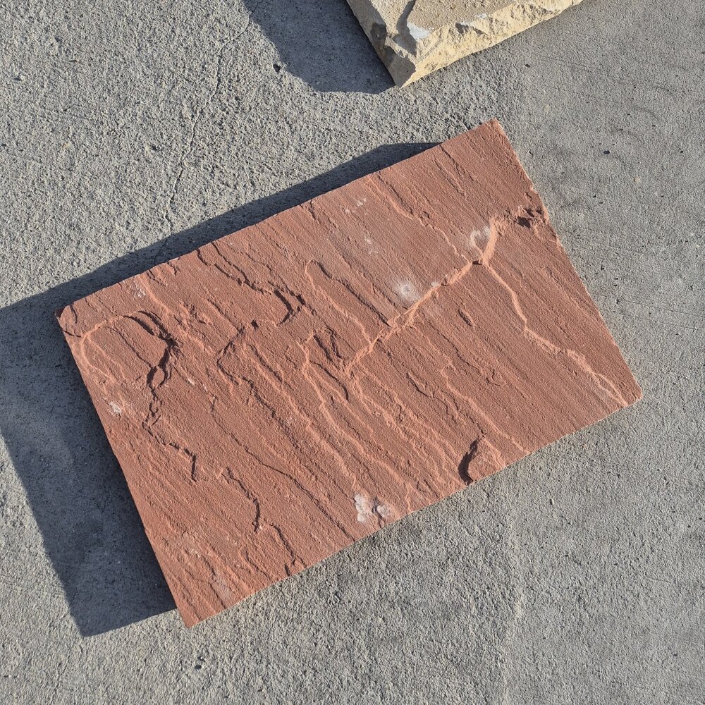 Градинска стъпка от червен пясъчник 60×40×3 см – цена/бр.