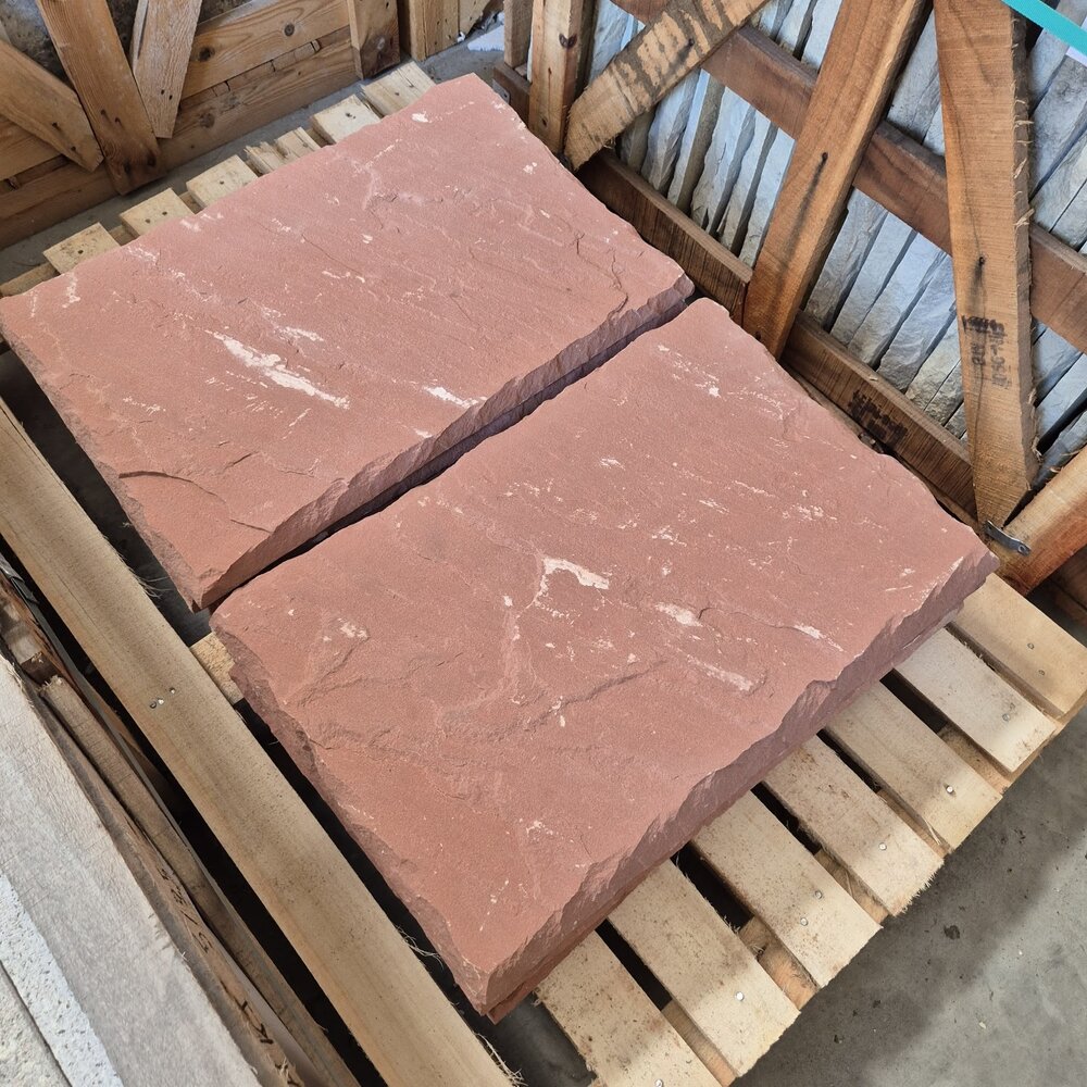 Градинска стъпка от червен пясъчник 60×40×3 см – цена/бр.