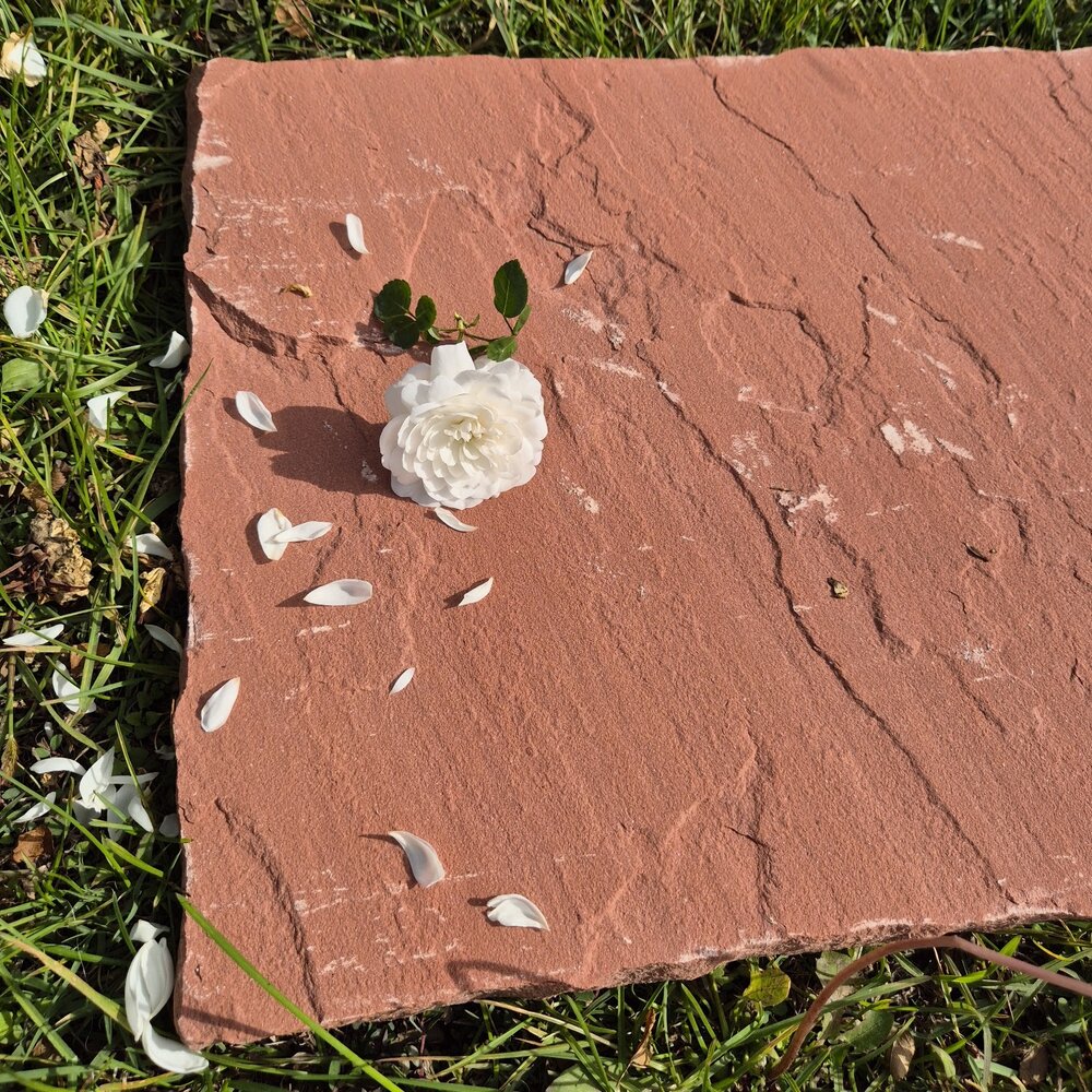Red Sandstone Garden Stepping Stone 60×40×3 cm – Price per Piece