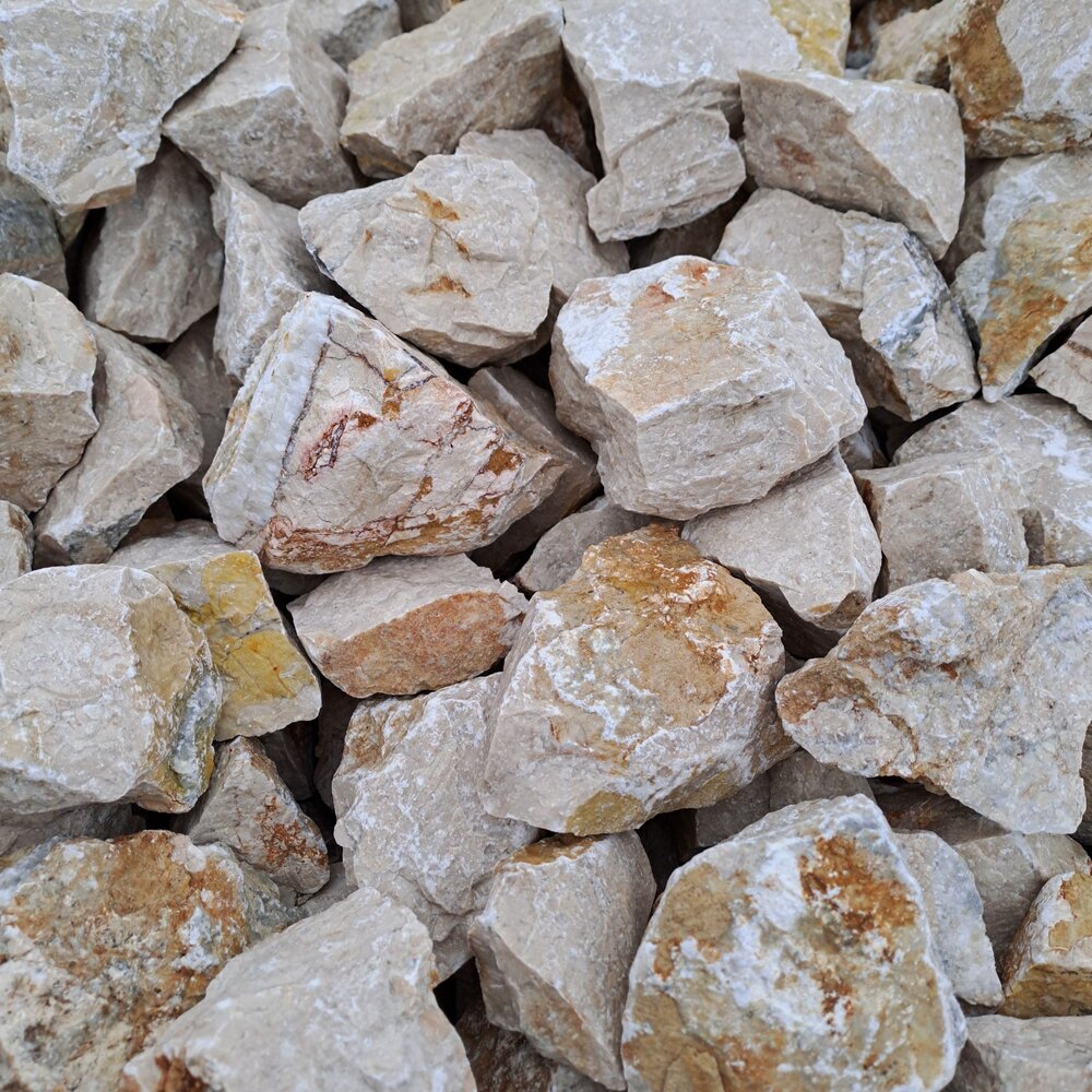 Beige Rock Decorative Stone 5–10 cm for Rock Gardens – Price per kg