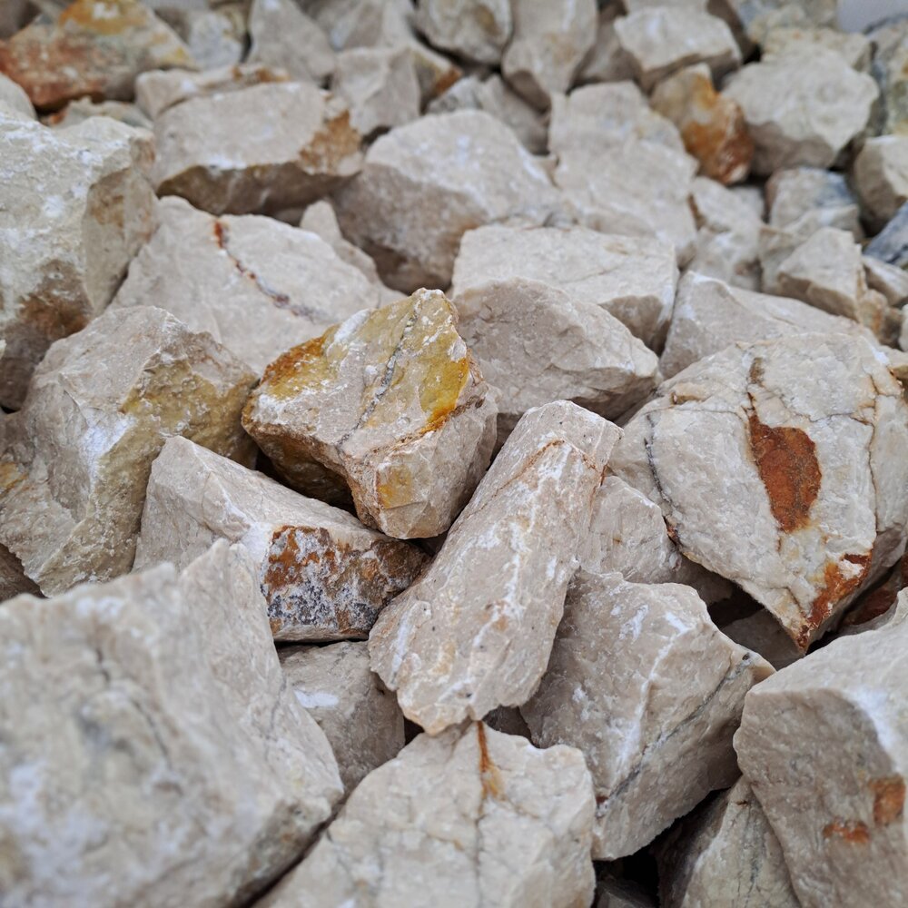 Beige Rock Decorative Stone 5–10 cm for Rock Gardens – Price per kg