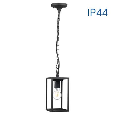 Фенер ZURICH ∙ H009 ∙ черен ∙ IP44 – Висящ градински фенер от алуминий и стъкло