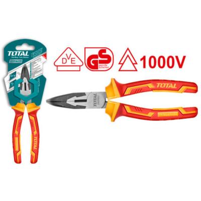 Клещи тип „човки“ криви VDE 1000V TOTAL Industrial, 200 мм