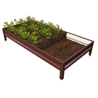 Градинска леха Primaterra Choco 4 x 0.65 x 0.4 м, поцинкована стомана, кафява