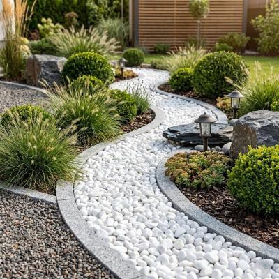 White Decorative Marble Stones 20 kg for Garden and Yard