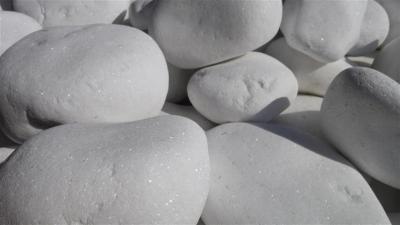 White Thassos Decorative Stones 8–13 / 10–25 cm, 20 kg