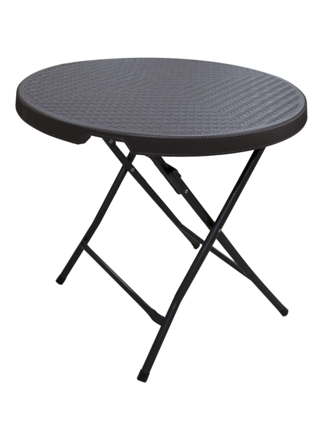 HORECANO Кръгла сгъваема маса 60xh74 см POLYRATTAN КАФЯВА (RZY-60)