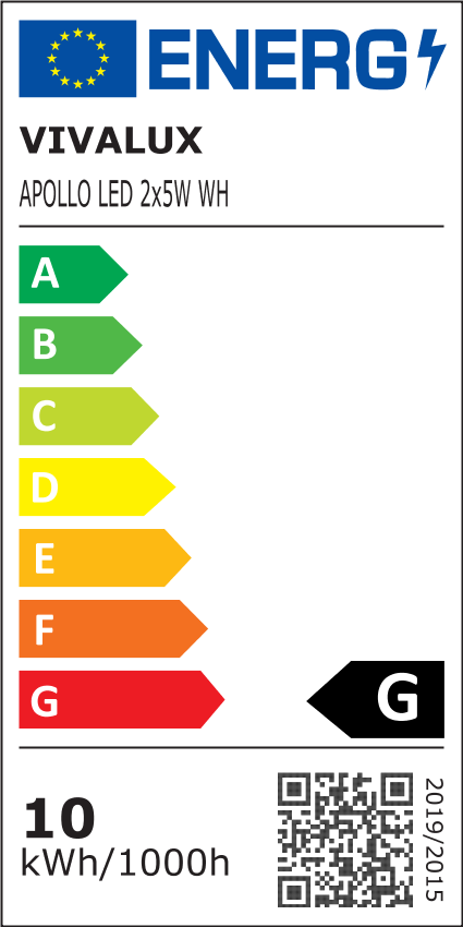 Фасаден аплик APOLLO LED 2x5W – бял, 4000K, IP54 | Външно LED осветление Vivalux
