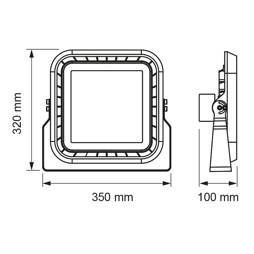 UltraLux Професионален LED прожектор димиращ 1–10 V DC, 150W, 5000K, 60°, IP66