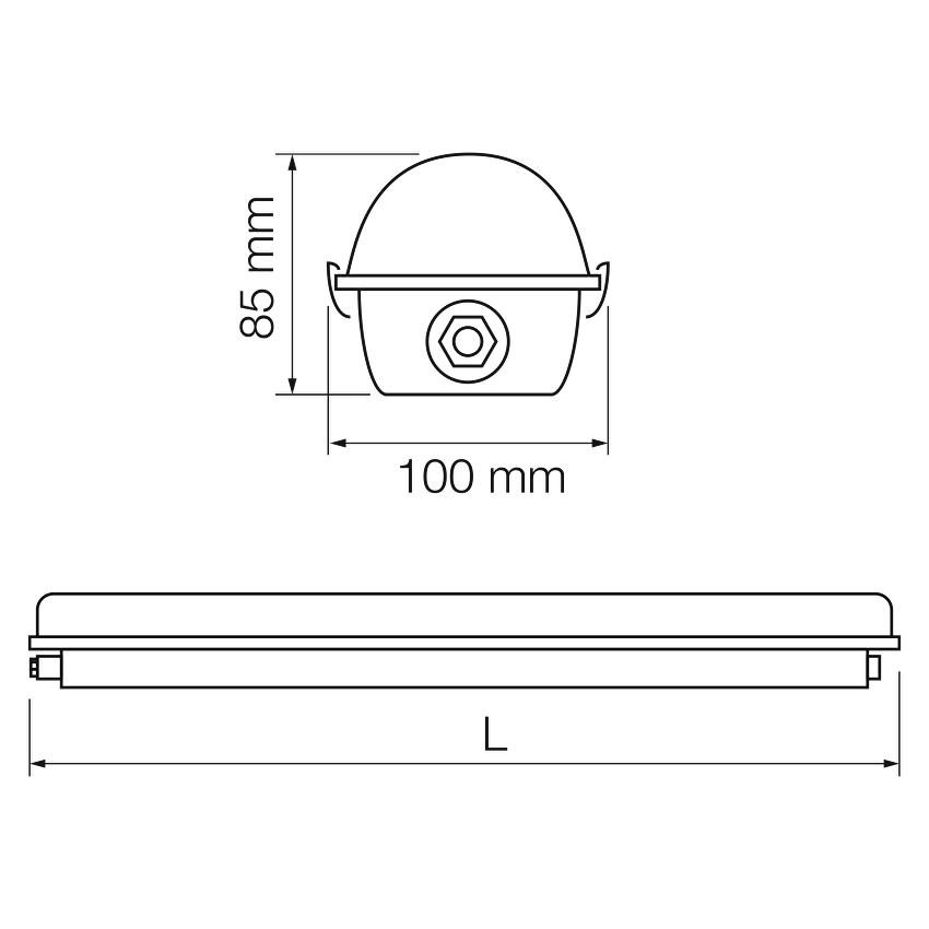 UltraLux LED индустриално осветително тяло PC, 1.50 m, 54W, 5000K, IP66