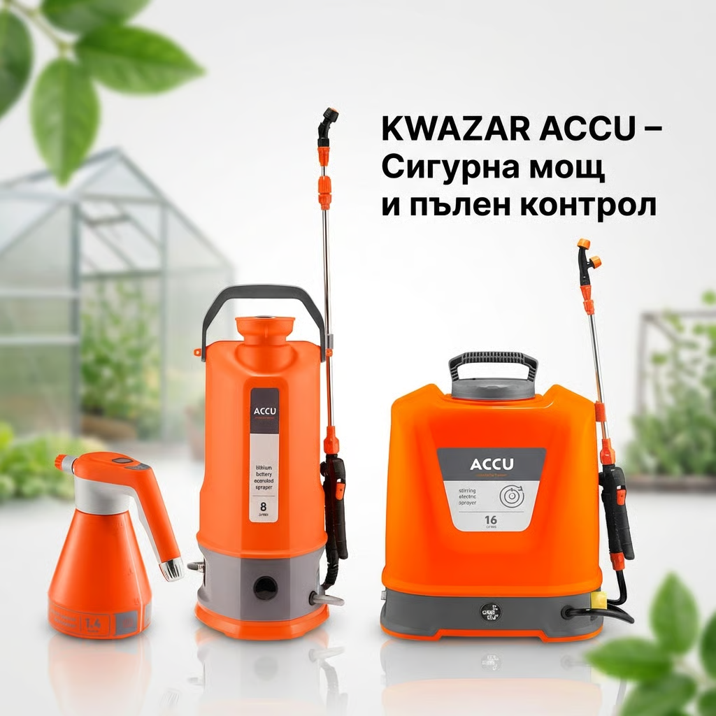 Защо да изберем KWAZAR ACCU – ново поколение акумулаторни пръскачки за градина и професионална употреба