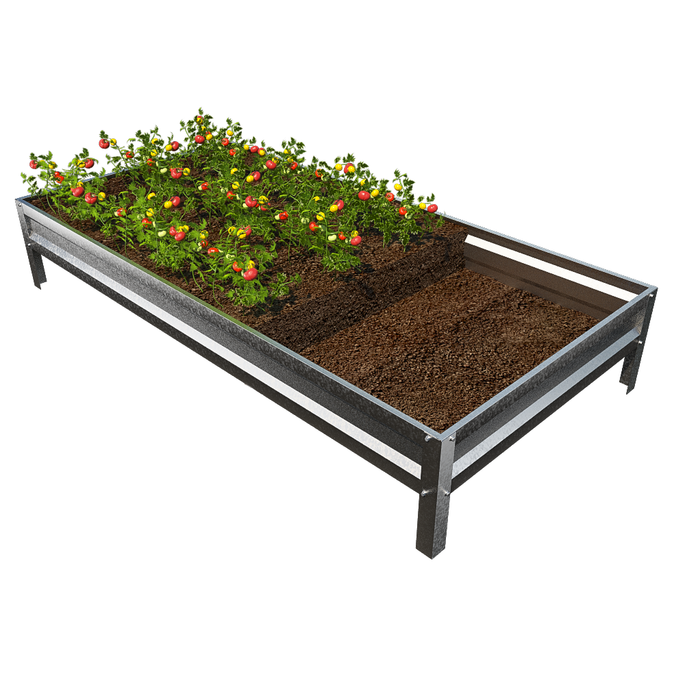 Primaterra Zinc Garden Bed 1 x 1 x 0.2 m, Galvanized Steel, 7.6 kg