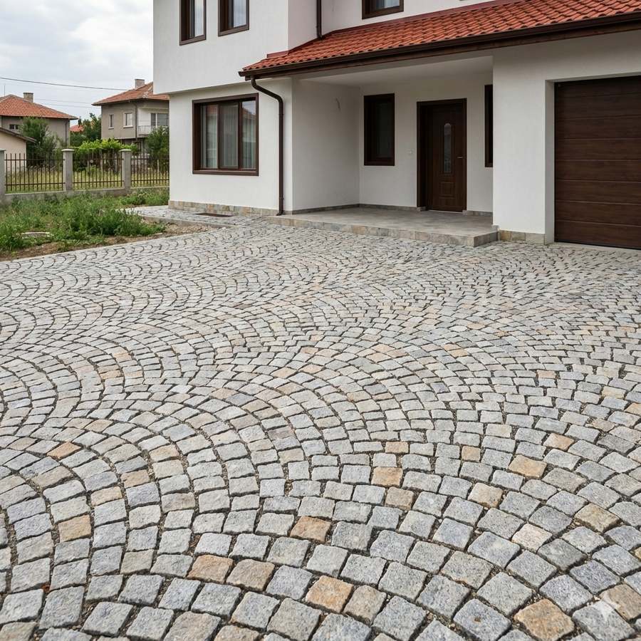Grey Split Granite Setts 10 x 10 x 10 cm - 1 Ton