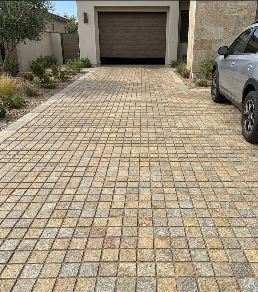 Homa Gneiss Pavers 10×10×2–3 cm, Machine-Cut