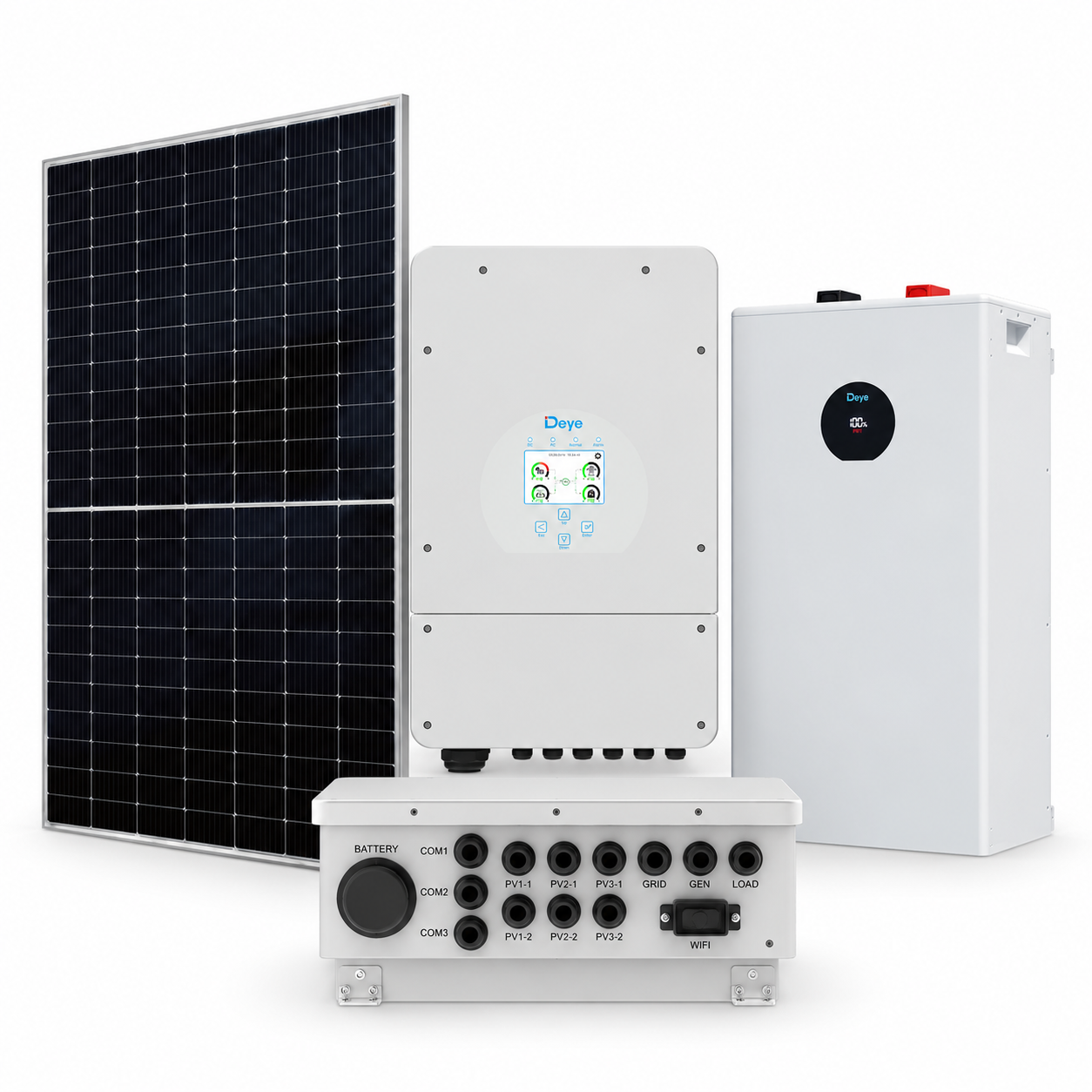 Deye SUN-8K-SH06LP1 Solar Kit, 8 kW, Single-Phase, 16 kWh, 550 W