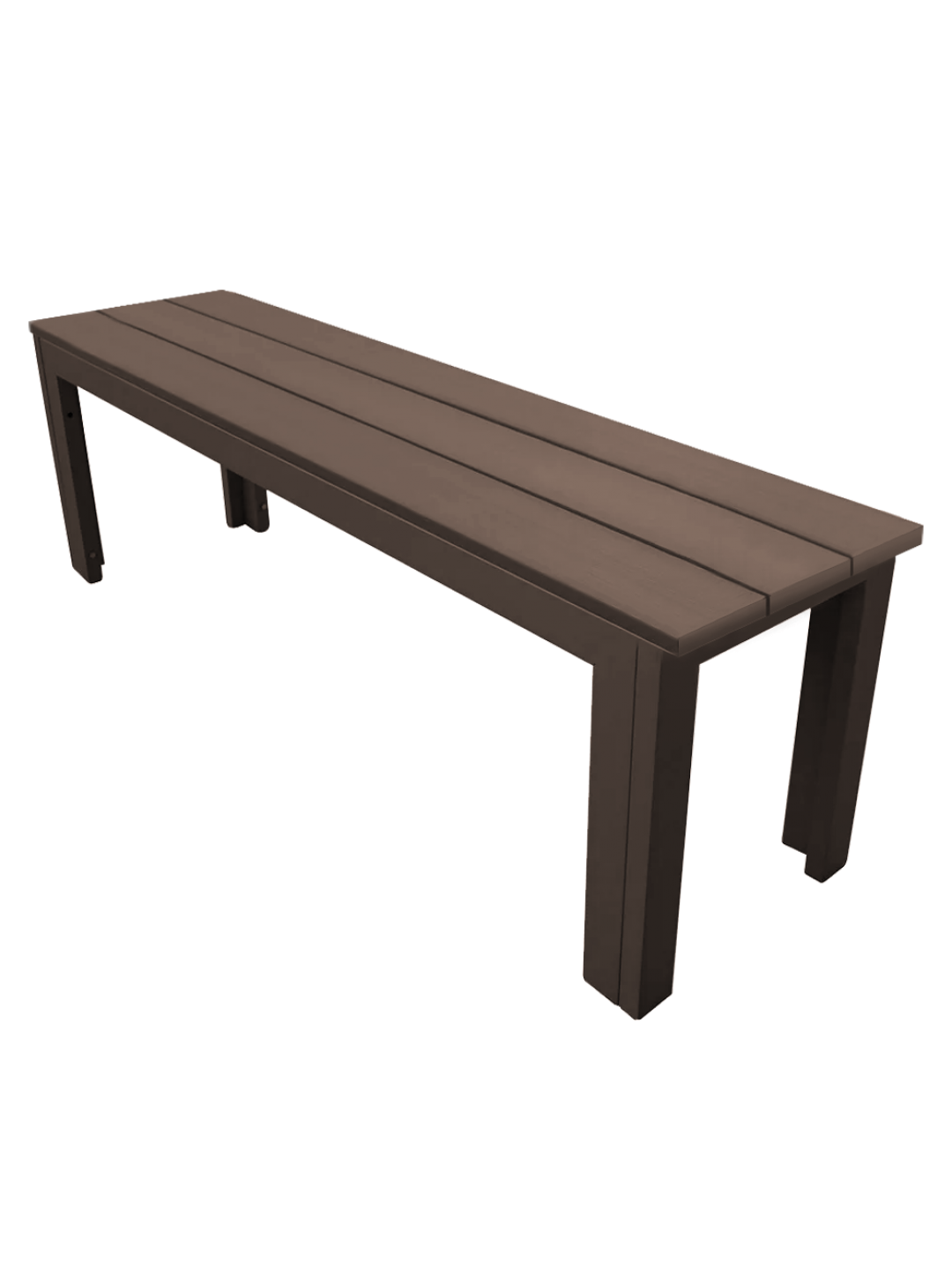 SBK-140 Garden Bench, Plastic Wood, 140×28.5×42 cm, Brown