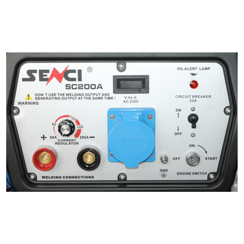 Бензинов заваръчен генератор SENCI SC-200A, 5.5 kW, 230 V, 50–200 A, AVR