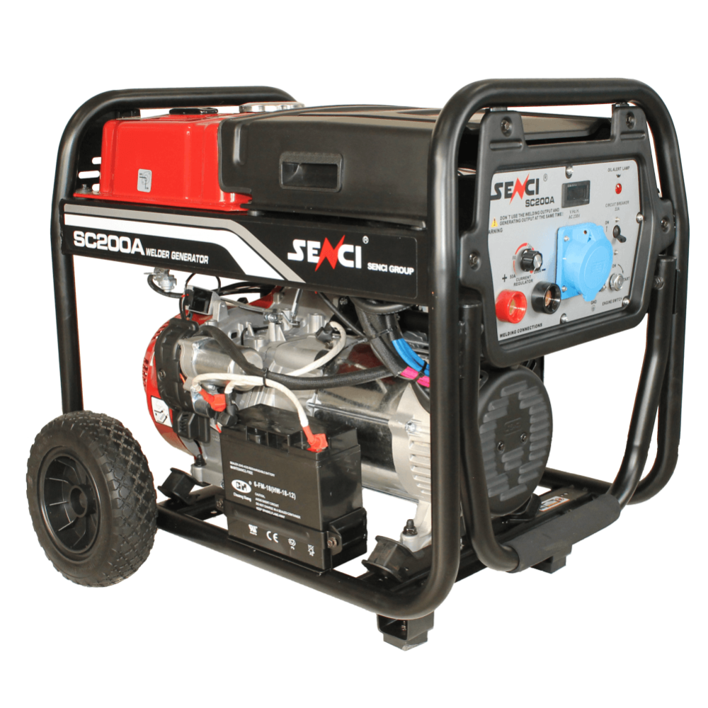 Бензинов заваръчен генератор SENCI SC-200A, 5.5 kW, 230 V, 50–200 A, AVR