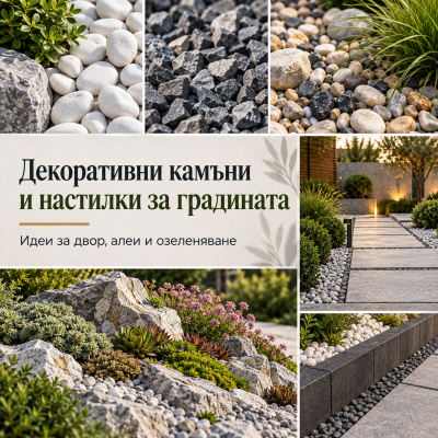 Камъни и настилки за градината – декоративни камъни, павета и плочи