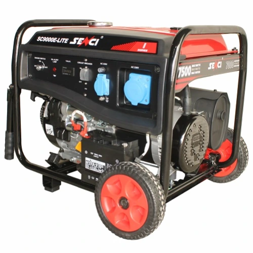 Бензинов монофазен генератор Senci SC-9000E LITE – 7.5 kW, 25 л, електрически старт, AVR