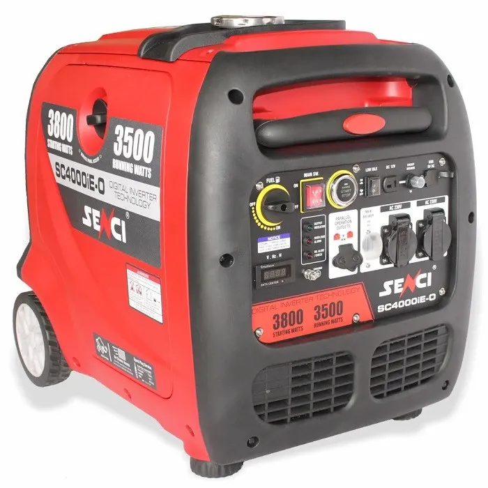 Бензинов инверторен генератор SENCI SC4000iE-O, 230 V, 3.8 kW, 10 л, ел. стартер, AVR 
