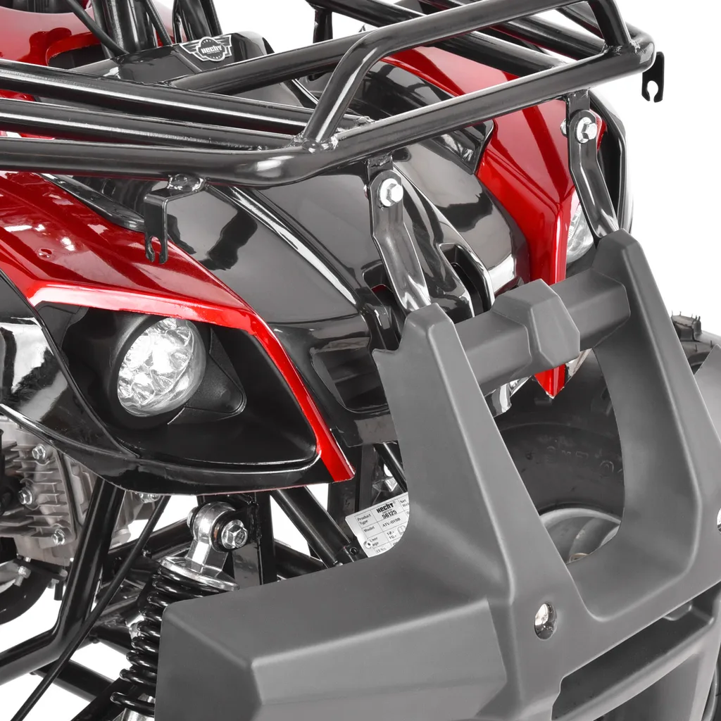 HECHT 56126 RED Gasoline ATV – 8.1 HP, 50 km/h, 125 cc, 120 kg Load, 2.5 L Fuel Tank, Electric Start