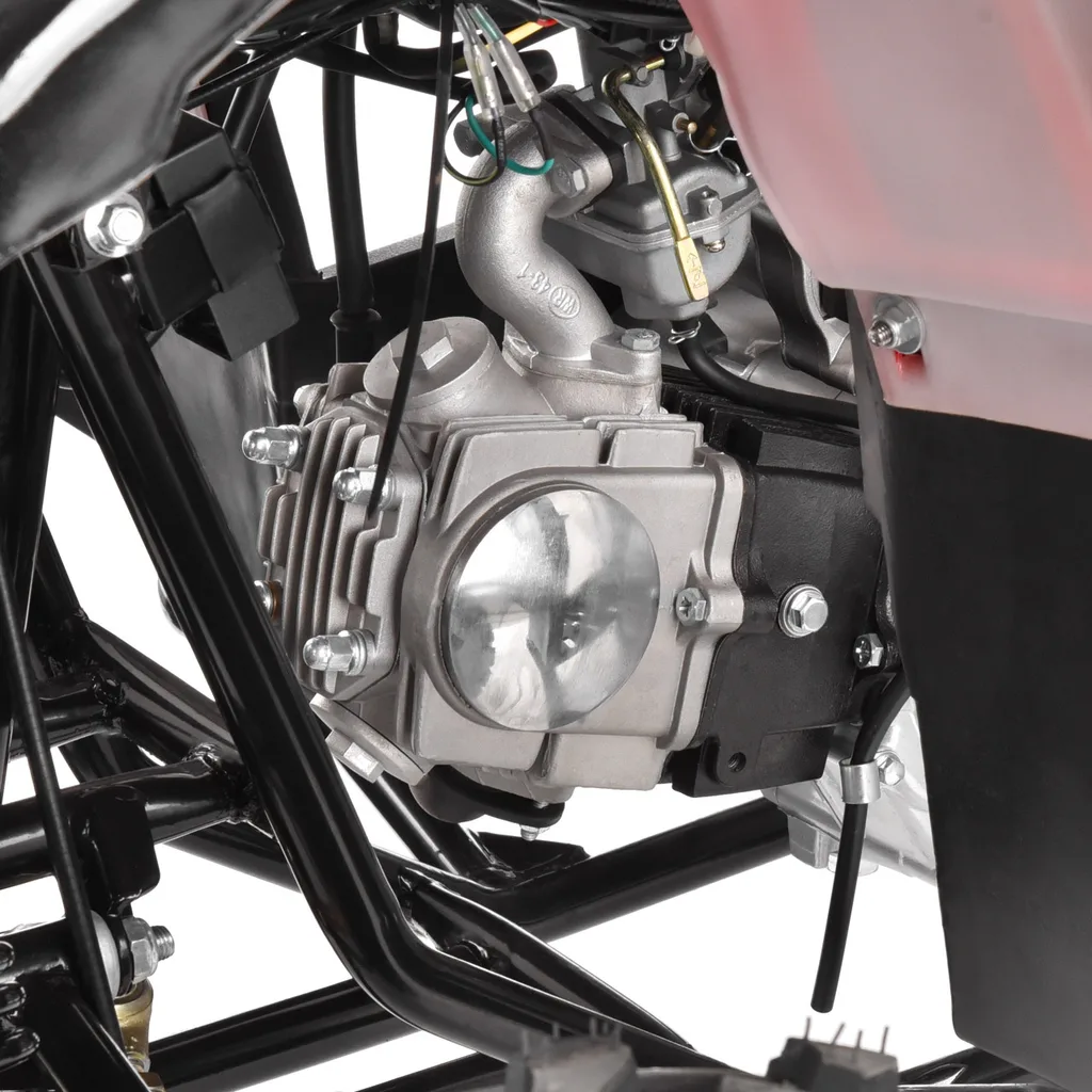 HECHT 56126 RED Gasoline ATV – 8.1 HP, 50 km/h, 125 cc, 120 kg Load, 2.5 L Fuel Tank, Electric Start