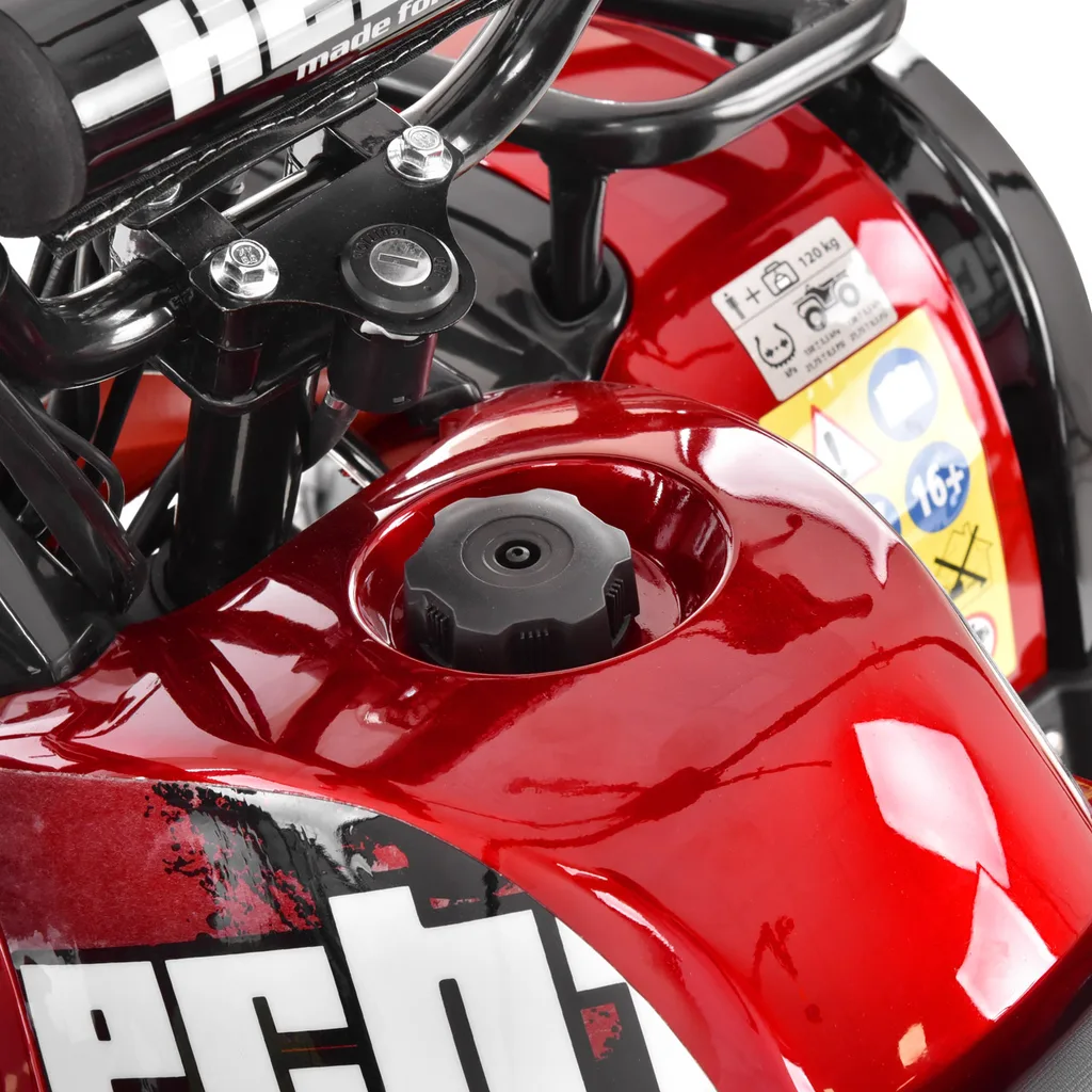 HECHT 56126 RED Gasoline ATV – 8.1 HP, 50 km/h, 125 cc, 120 kg Load, 2.5 L Fuel Tank, Electric Start