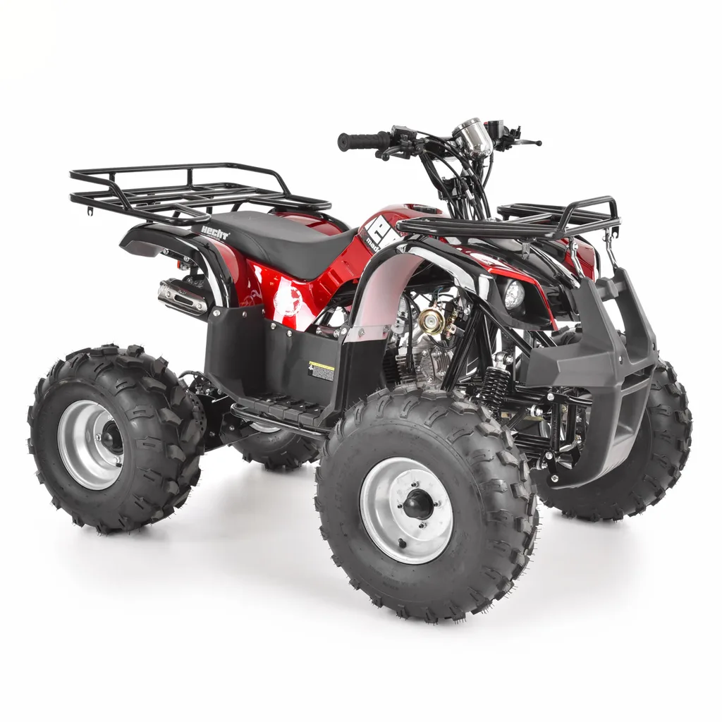 HECHT 56126 RED Gasoline ATV – 8.1 HP, 50 km/h, 125 cc, 120 kg Load, 2.5 L Fuel Tank, Electric Start