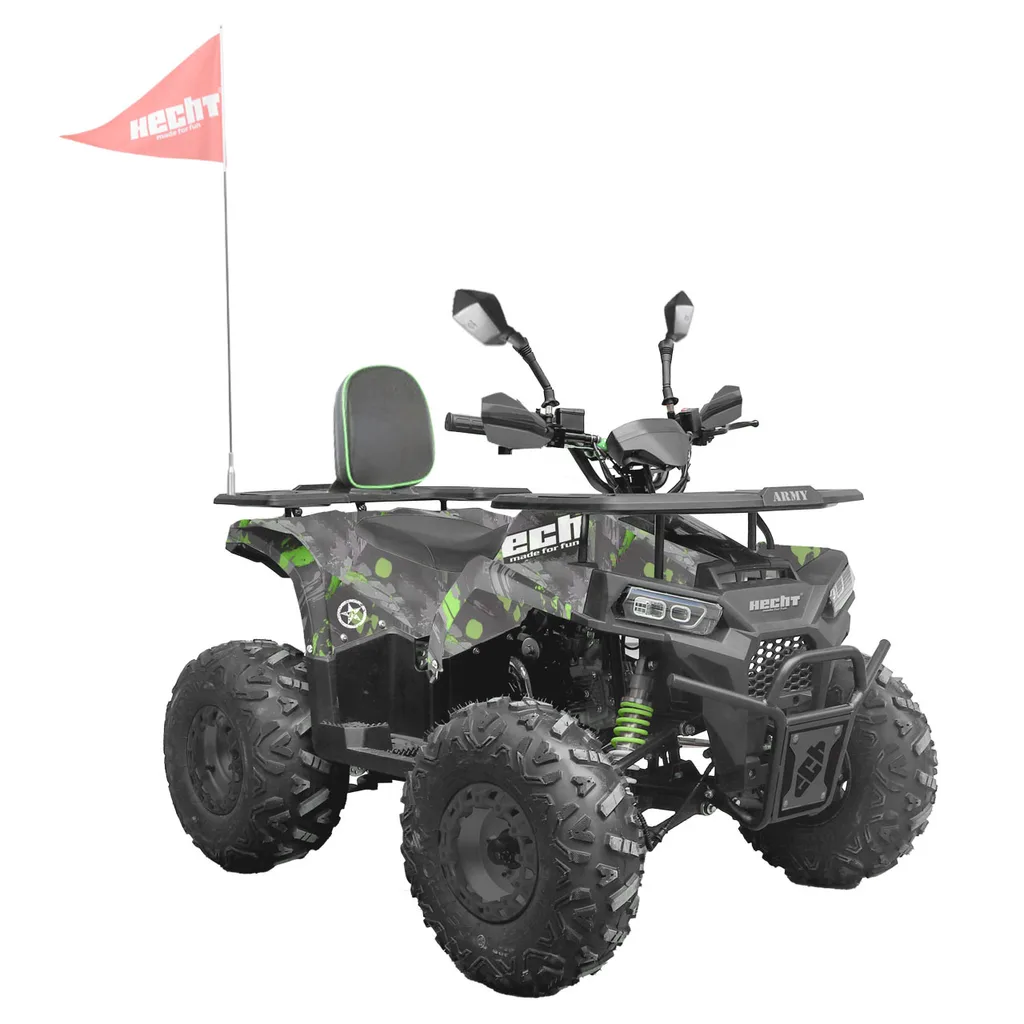 Бензиново ATV HECHT 56130 GREEN – 8.1 к.с., 125 см³, 120 кг, 55 км/ч, 4.5 л резервоар, ел. стартер