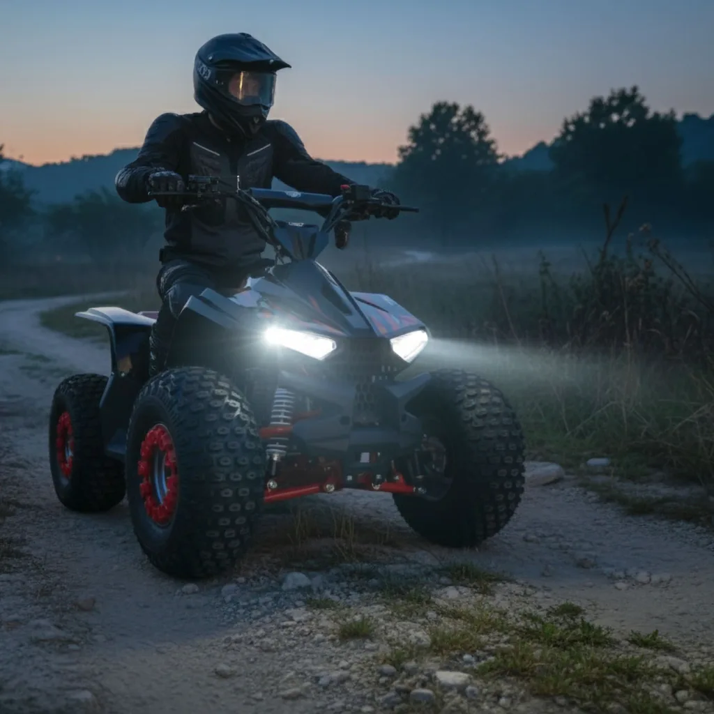 HECHT 56110 Kids’ Gasoline ATV – 110 cc, 6.6 HP, 55 km/h, 90 kg Load, 2.1 L Tank, Electric Start