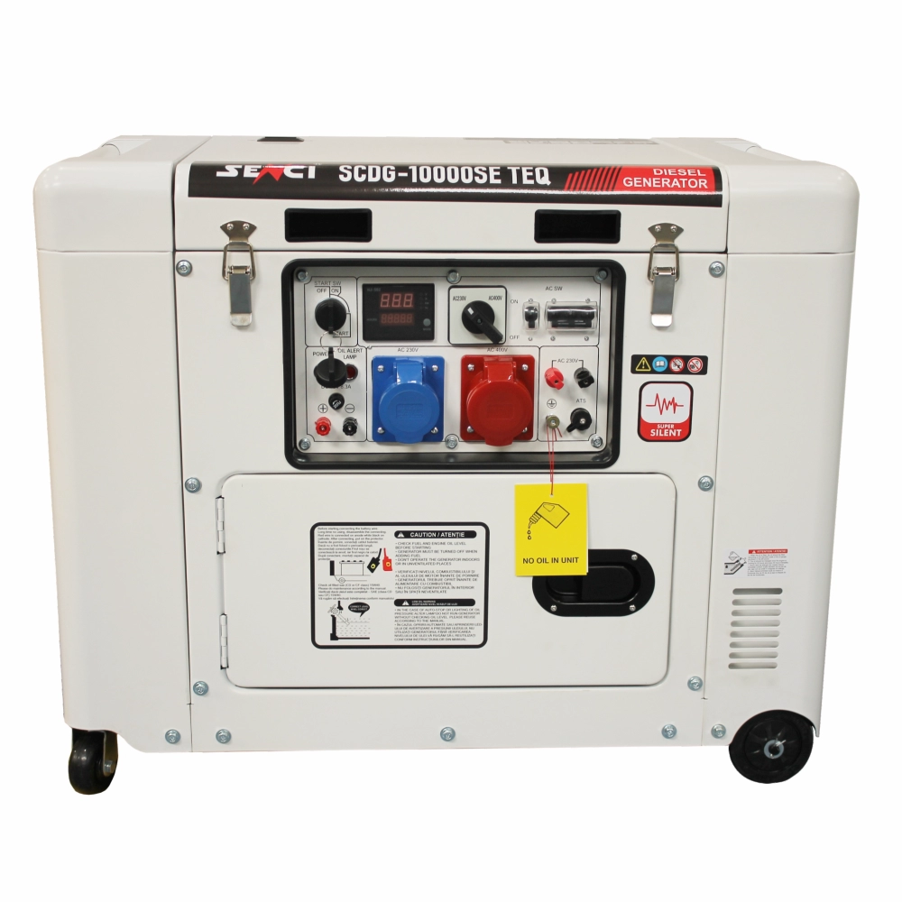 Шумоизолиран дизелов трифазен генератор Senci SCDG-10000SE TEQ – 230/400 V, 7.5 kW / 9.4 kVA